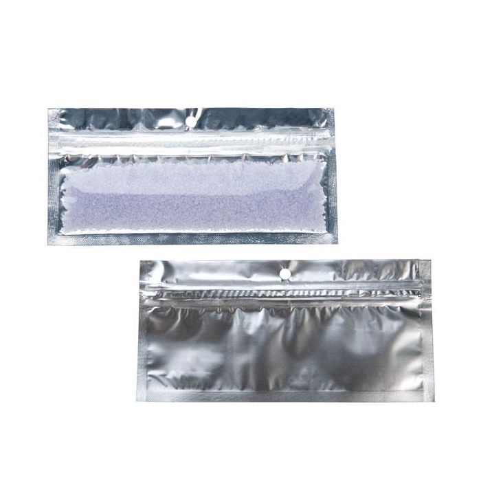 Grip Seal Bags Transparent/Silver 14x4.5cm Metallised (100 pieces) [HZBB8S]