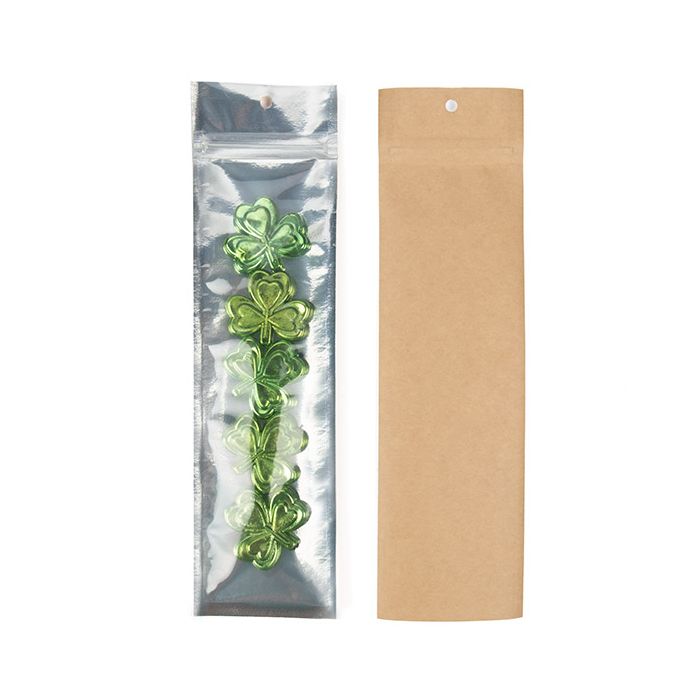 Grip Seal Bags Transparent/Kraft 6,4x22,9 cm (100 pieces) [HZBB1CK]
