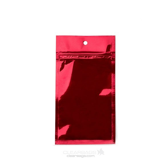 Grip Seal Bags Red 7.6x11.4cm Metallised (100 pieces) [HZBB3MR]