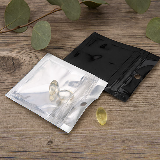 Grip Seal Bags Transparent/Black 5x5cm (100 pieces) [HZBB9CB]