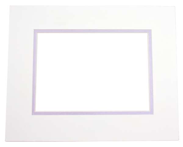 Mount Board Double thick Ivory/Silver 20.3x25.4cm with 11.8x16.8cm Window