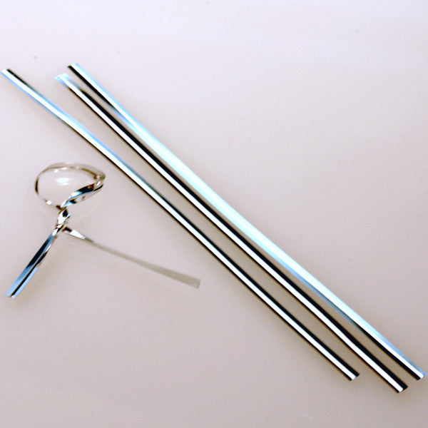 Tin Ties 10.2x0.4cm Silver Metallic Plastic (1.000 pieces)