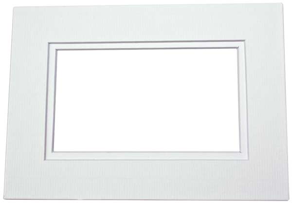 Mount Board Double thick White/White Core 27.9x35.6cm with 19x24cm Window
