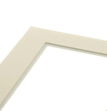 Mount Board Double thick Ivory/light Blue 27.9x35.6cm with 19.4x24.5cm Window (10 pieces) [MD20025]