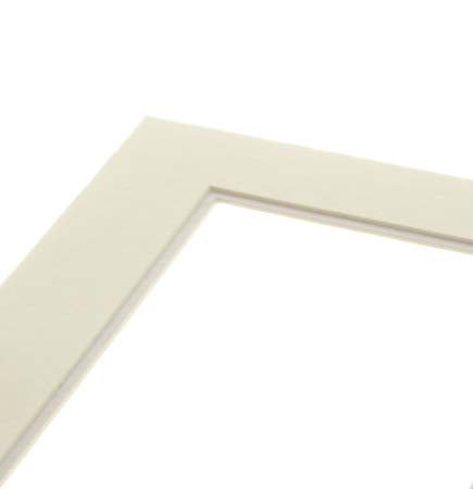 Mount Board Double thick Ivory/Silver 40.6x50.8cm with 27x34.6cm Window (10 pieces) [MD20029]