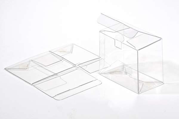 Plastic Gift Boxes 9.5x5.4x7.6cm Crystal Clear with Autolock Bottom
