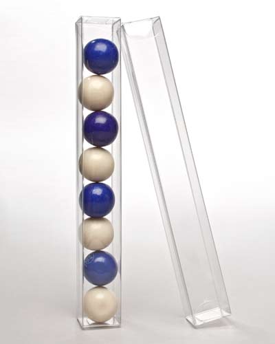 Plastic Gift Boxes 2.5x2.5x20.3cm Crystal Clear (25 pieces) [PLB237]