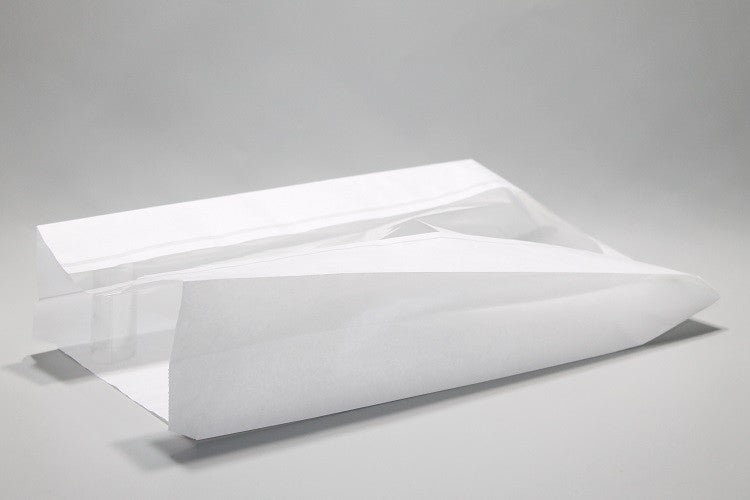 Paper Bags with Window 20x9x38cm White Kraft 40 g/qm (100 pieces) [PAZ2018]