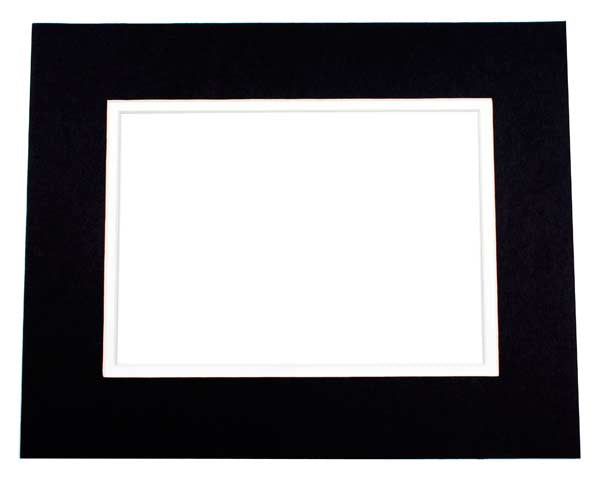 Mount Board Double thick Black/White 45.7x61cm with 32.1x47.3cm Window (10 pieces) [MD20162]