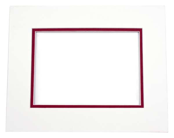 Mount Board Double thick Ivory/Terracotta 30.5x40.6cm with 19.4x29.5cm Window (10 pieces) [MD20103]