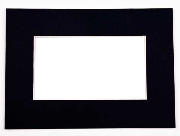 Mount Board Black 39.7x49.9cm Window - Outer size 50.8x61cm (10 pieces) [MS20125]