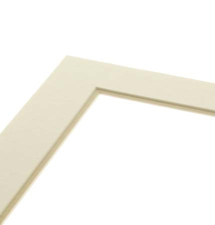 Mount Board Double thick Ivory/Olive Green 20.3x25.4cm with 11.8x16.8cm Window (10 pieces) [MD20017]