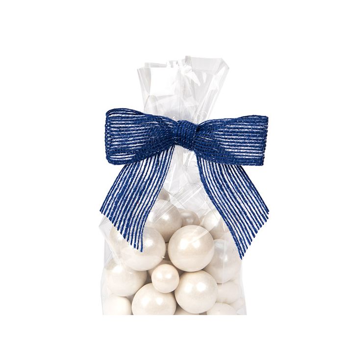 Bows Pre-tied Blue Jute 8,9 cm (25 pieces) [JBOWB]