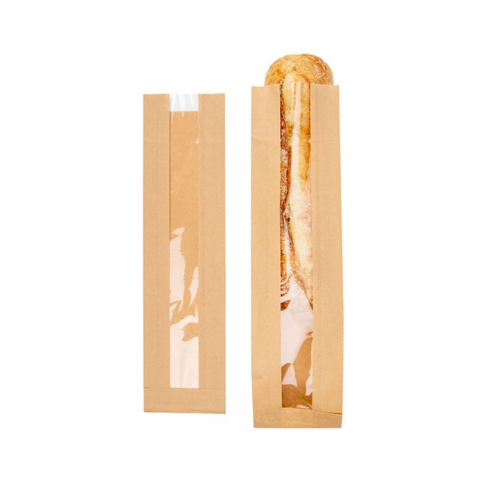 Kraft Bags 8,9x5,1x35,6 cm With Side Gussed (100 pieces) [KBB1]