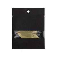 Kraft Bags Black Eco-fiendly 7,6x10,2 cm Sealable With Window