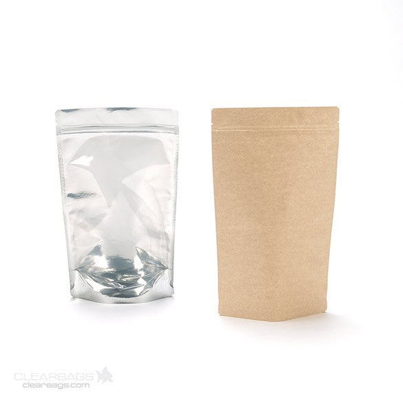 Stand Up Pouches Transparent/Kraft 17x9x28.5cm | 340 grams (100 pieces) [ZBGK4]