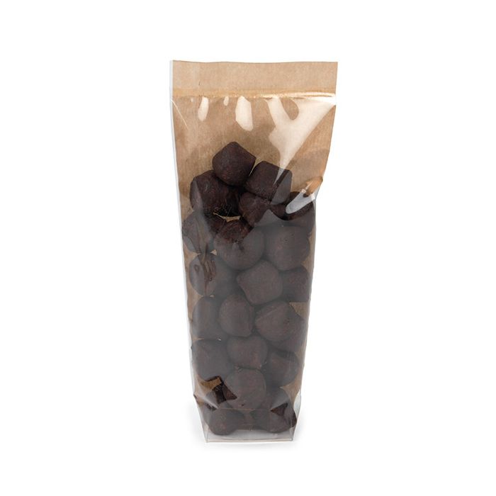 Kraft Block Bottom Bags w/ Paper Insert 5.1x4.4x21.6 cm (100 Pieces) [FGKB20]