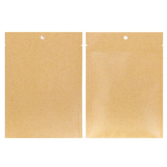 Kraft Bags Sealable 11.2x15.7cm (100 pieces) [KHS46M]