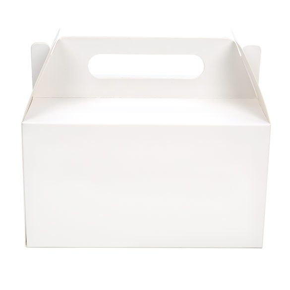 White Paper Handle Box 17.8x10.2x10.2cm w/ Window (25 Pieces) [WGWG173]