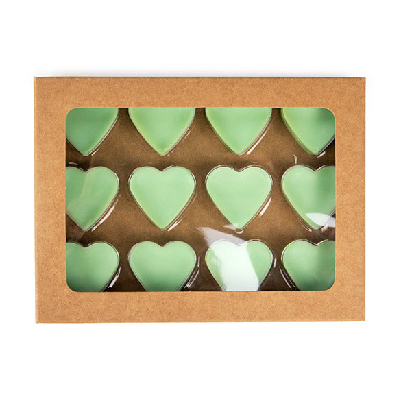Kraft Artisan Candy Box Set, Heart Insert 10.2x2.1x13.8 cm (25 pieces) [CNDYH271]