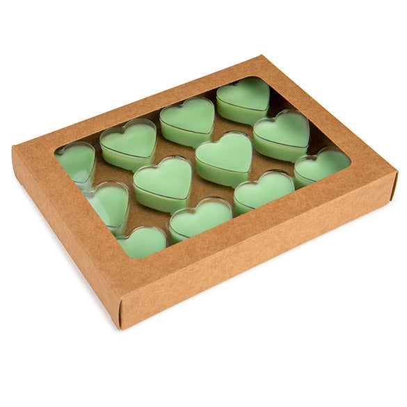Kraft Artisan Candy Box Set, Heart Insert 10.2x2.1x13.8 cm (25 pieces) [CNDYH271]