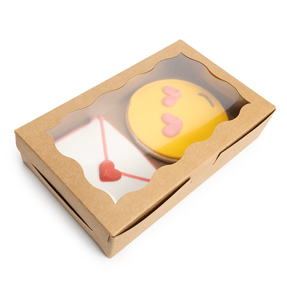 Kraft Paper Scalloped Window Box 17,8x3,8x11cm (25 pcs) [WKRG74]