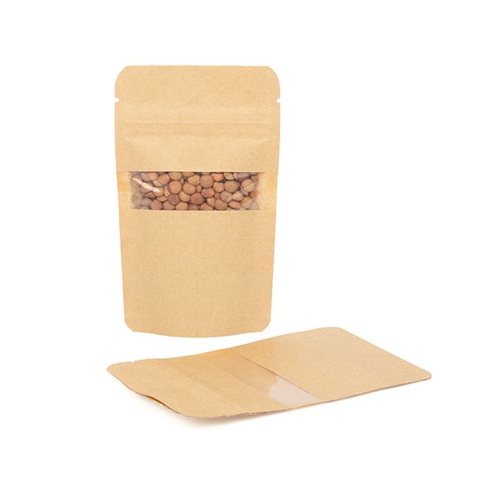 Stand Up Pouches Kraft 8x5x13cm | 28 grams (100 pieces) [ZBGW1K]