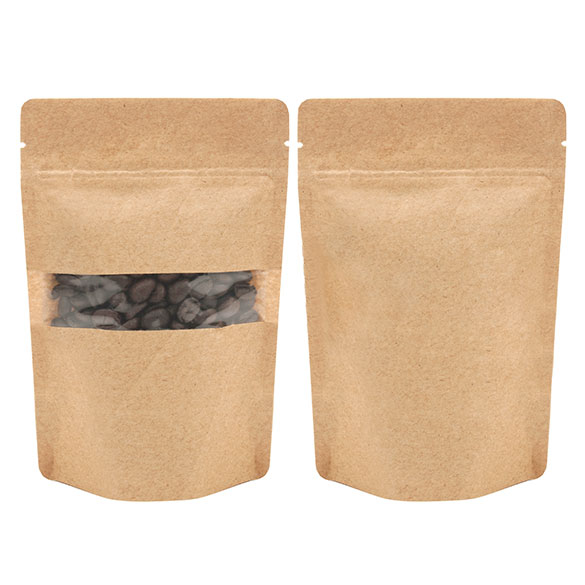 Stand Up Pouches Kraft 10x6x15cm | 57 grams (100 pieces) [ZBGW2K]