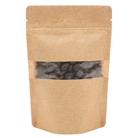 Stand Up Pouches Kraft 10x6x15cm | 57 grams (100 pieces) [ZBGW2K]