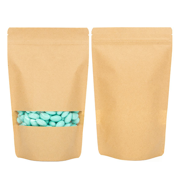 Stand Up Pouches Kraft 17x9x28.5cm | 340 grams (100 pieces) [ZBGW4K]