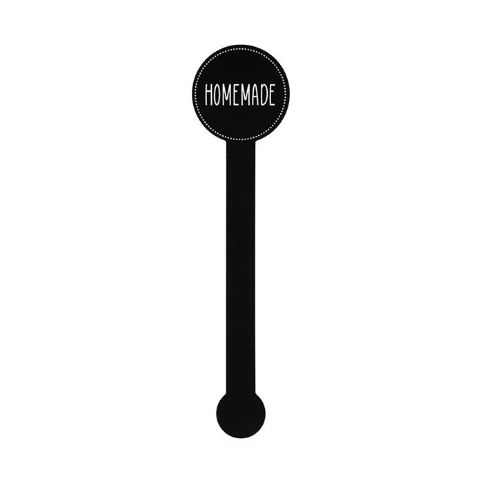 Stickers Lollipop Shape Homemade (Black w/ White Text) 2,5x10,2 cm (1 Shet)
