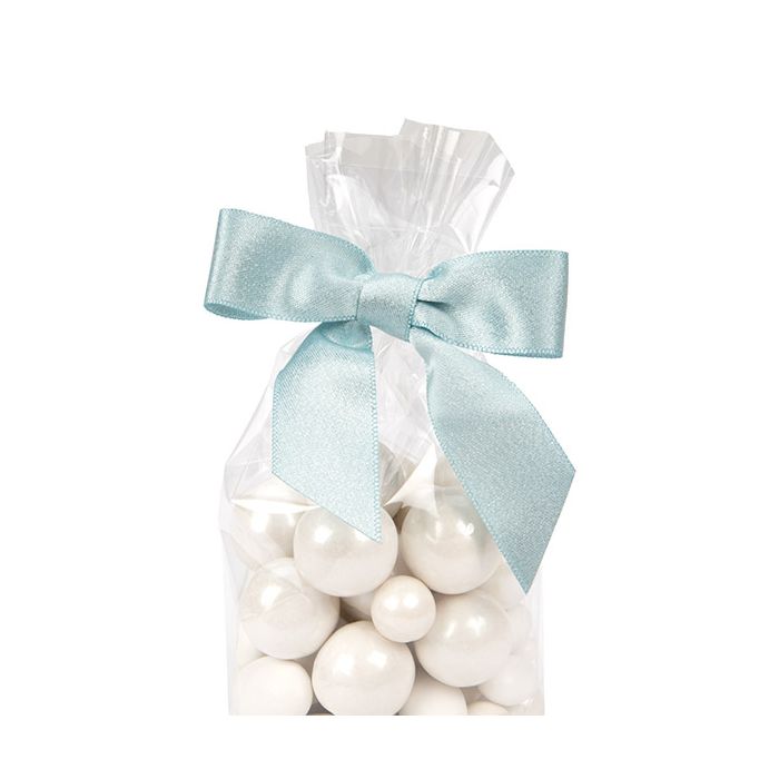 Bows Pre-tied Metallic Ocean Blue 8,9 cm (25 pieces) [MBOWOB]