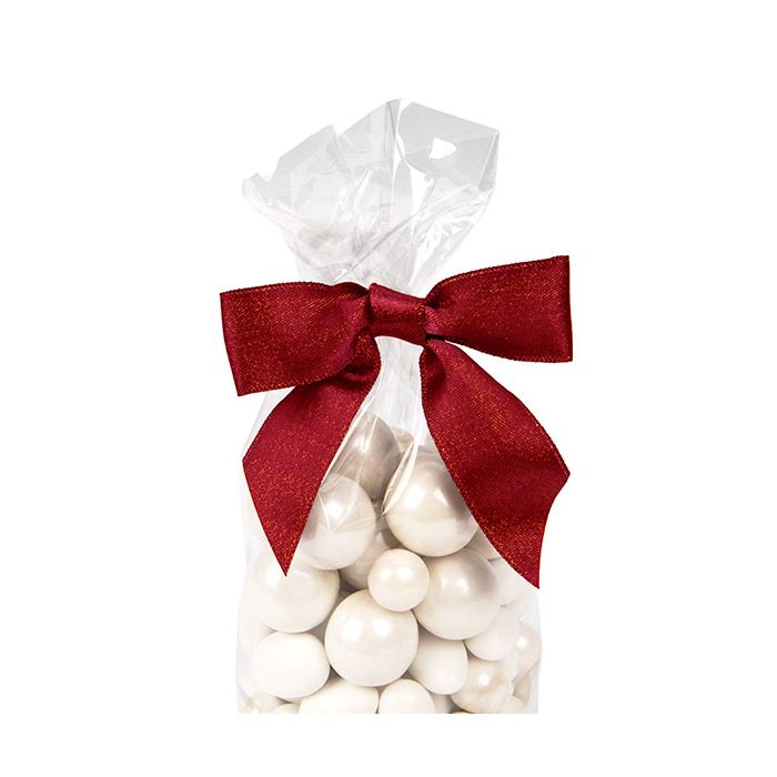 Bows Pre-tied Metallic Scarlet 8,9 cm (25 pieces) [MBOWSC]