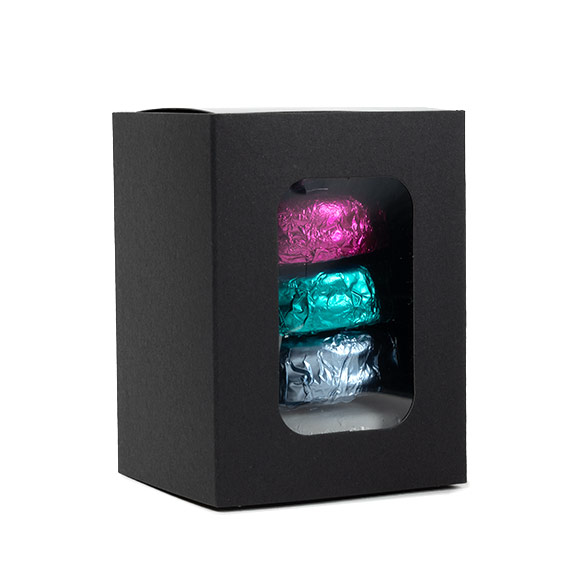 Black Two Piece Paper Boxes 9,5x6,4x5,7cm (25 pcs) [MBS8B]