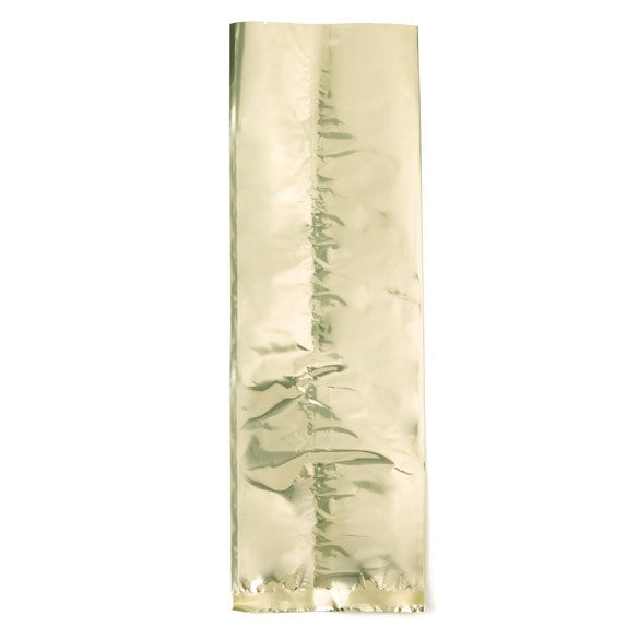 Plastic Bags Gold 10.2x30.5cm Metallised and Sealable (100 pieces) [SMB412G]