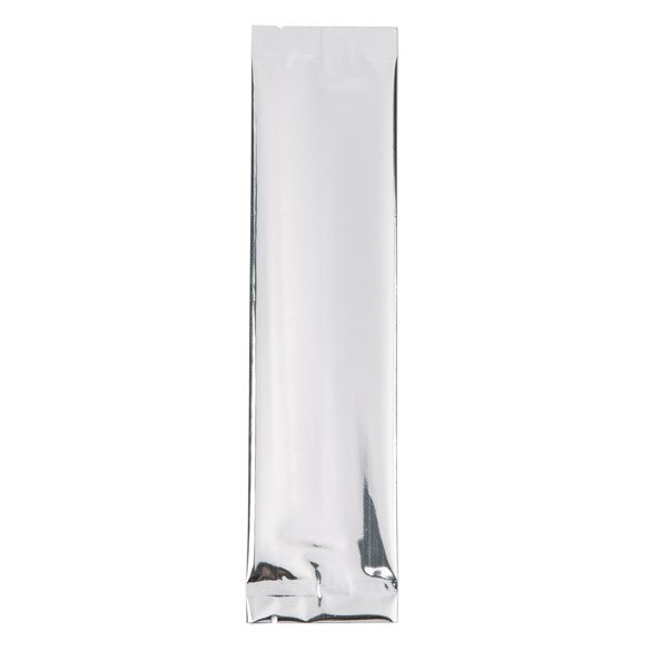 Plastic Bags Silver 5x20.3cm Metallised and Sealable (100 pieces) [SVP28S]