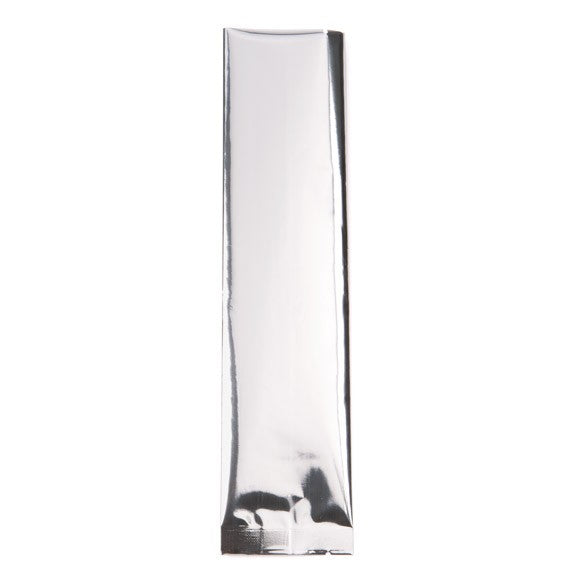 Plastic Bags Silver 5x20.3cm Metallised and Sealable (100 pieces) [SVP28S]