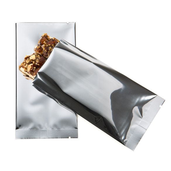 Plastic Bags Silver 7.5x14cm Metallised and Sealable (100 pieces) [SVP35HS]