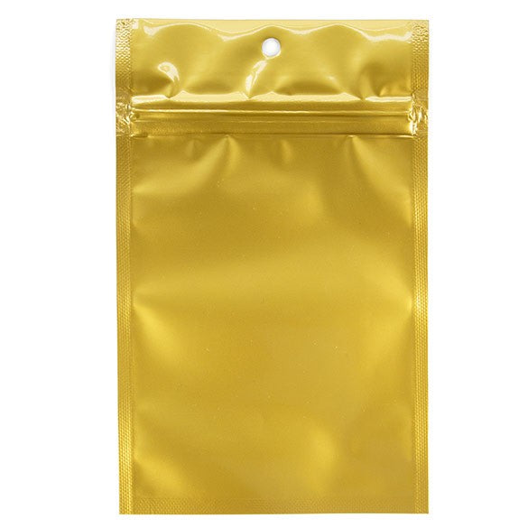 Grip Seal Bags Transparent/Gold 9x12.5cm (100 pieces) [HZBB4CG]