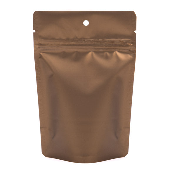 Stand Up Pouches Bronze W/Hanghole 10,2x6x15,2 cm (100 pieces) [ZBGM2BZH]