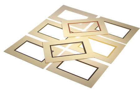 Mount Board Double thick Black/White 12.7x17.8cm with 9.2x14.3cm Window (10 pieces) [MD20156]