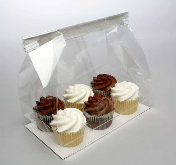 Bags Set for 6 Mini Cupcakes 17.8x10.5x22.9cm (100 pieces) [CBG7]