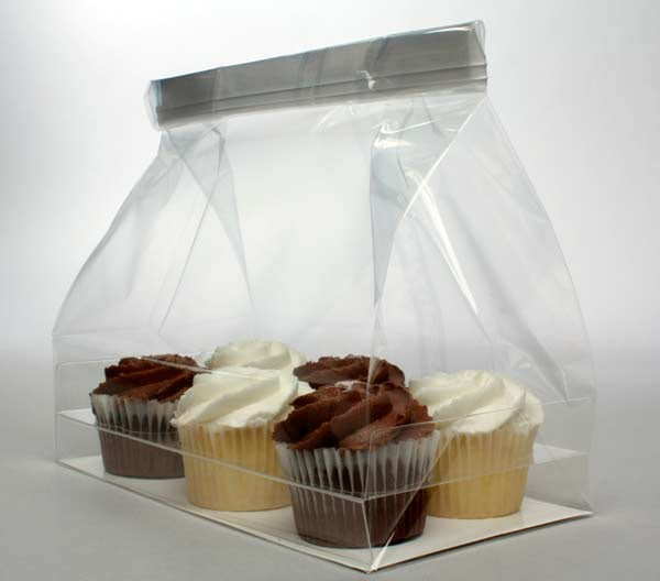 Bags Set for 6 Mini Cupcakes 17.8x10.5x22.9cm (100 pieces) [CBG7]
