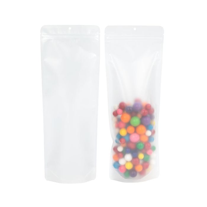 Stand Up Pouches Frost 14x6x38,1cm With Hanghole (100 Pieces) [ZBGF2N]