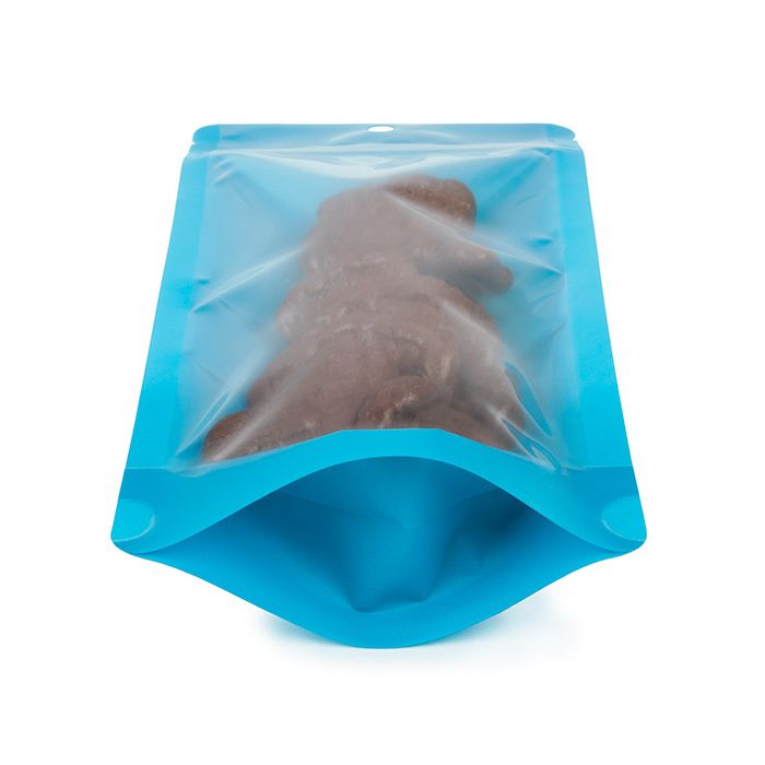 Stand Up Pouch Neon Blue 10.8x6x23.8 cm w/ Hang Hole (100 pieces) [ZBGN1NBL]