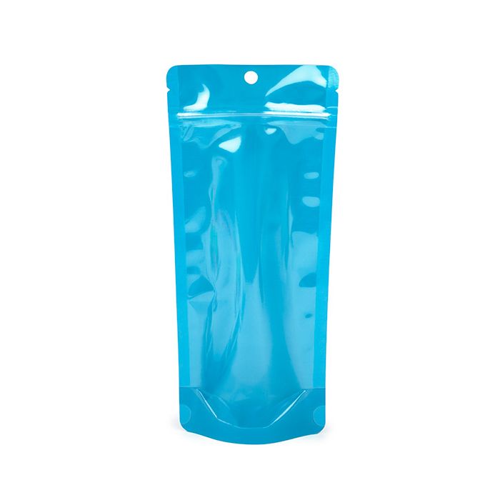 Stand Up Pouch Neon Blue 10.8x6x23.8 cm w/ Hang Hole (100 pieces) [ZBGN1NBL]