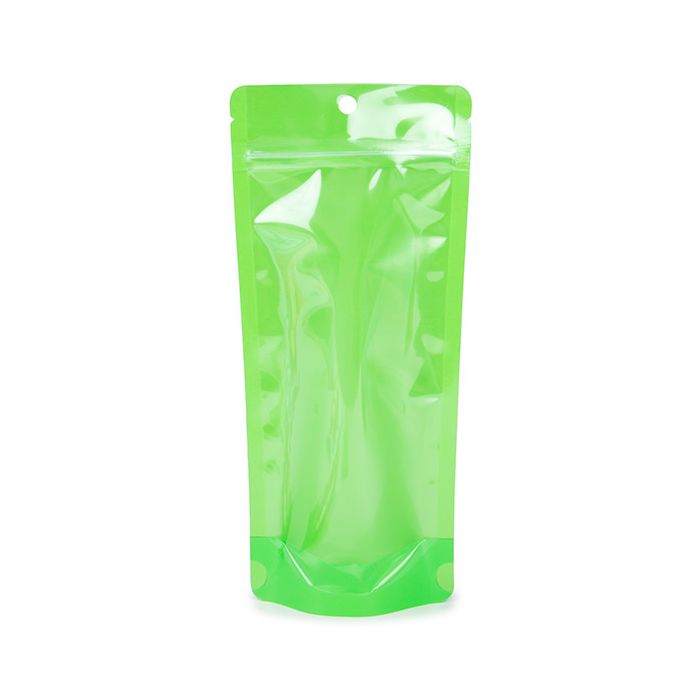 Stand Up Pouch Neon Green 10.8x6x23.8 cm w/ Hang Hole (100 pieces) [ZBGN1NGR]