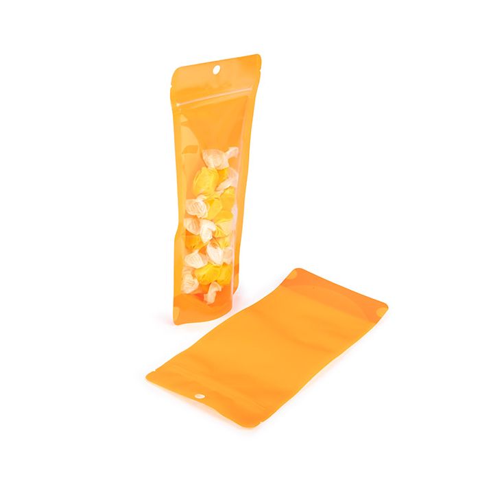 Stand Up Pouch Neon Orange 10.8x6x23.8 cm w/ Hang Hole (100 pieces) [ZBGN1NOR]