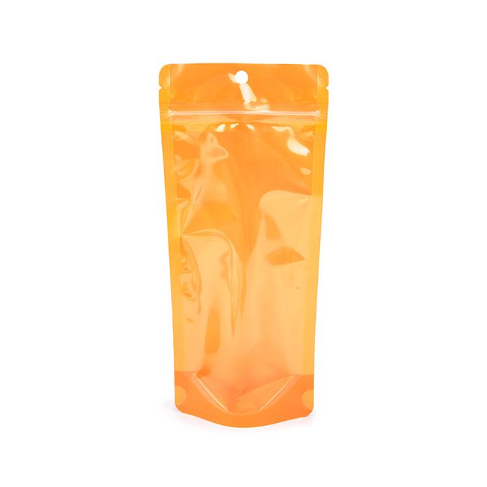 Stand Up Pouch Neon Orange 10.8x6x23.8 cm w/ Hang Hole (100 pieces) [ZBGN1NOR]