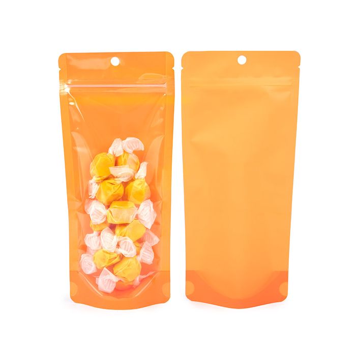 Stand Up Pouch Neon Orange 10.8x6x23.8 cm w/ Hang Hole (100 pieces) [ZBGN1NOR]